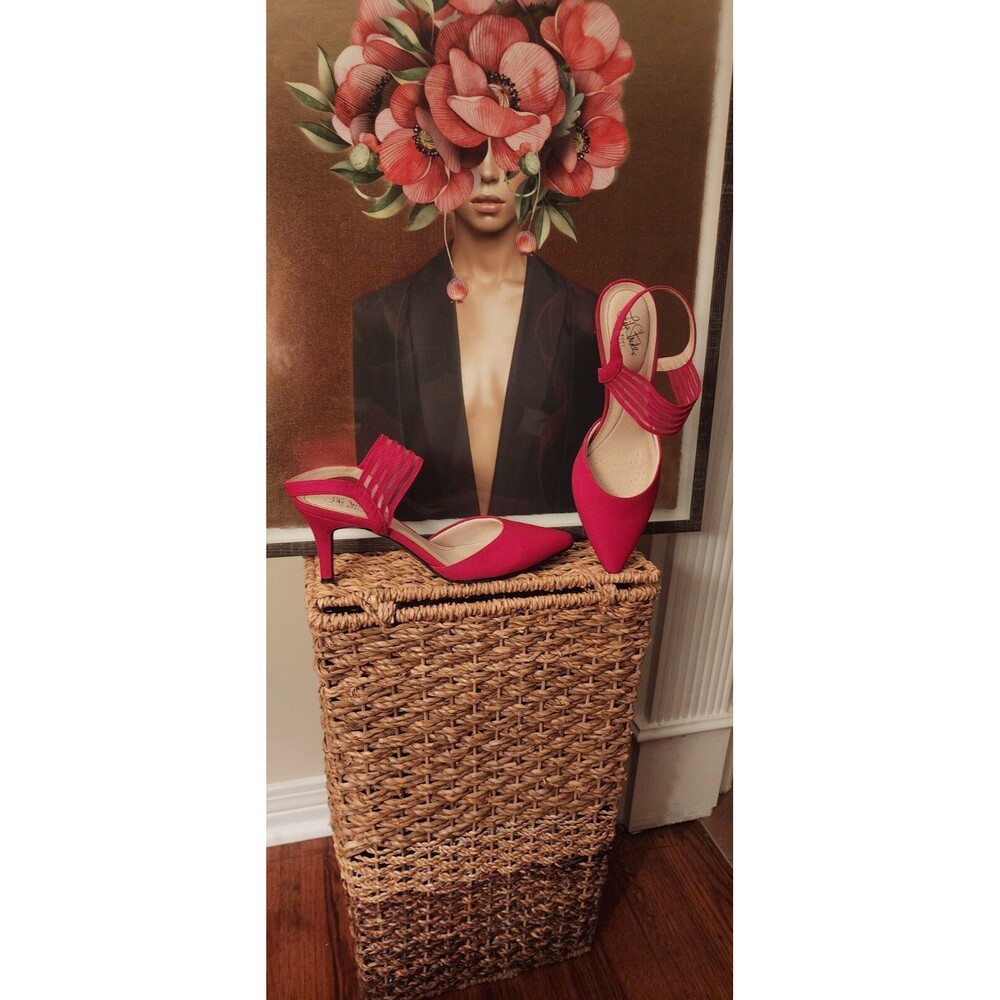 Life Stride Sanya Fire Red Women's Holiday Pumps Size 10